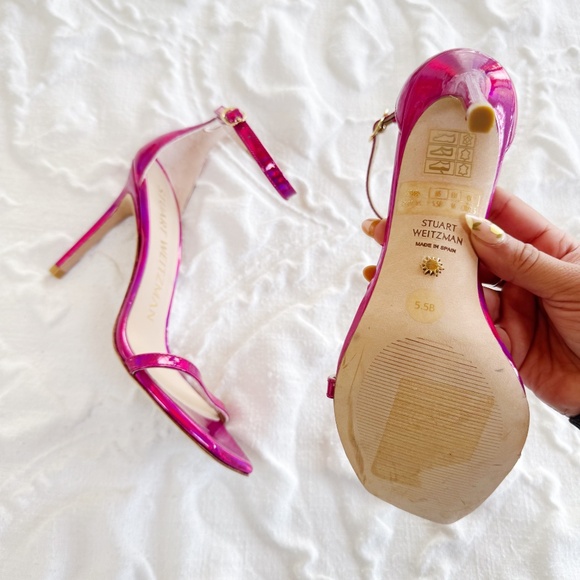 Stuart Weitzman Women's Nudistcurve 100 Ankle Strap High Heel Sandals - Picture 7 of 7